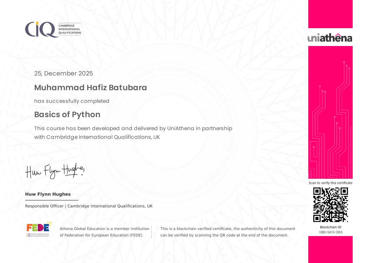 Basics of Python
